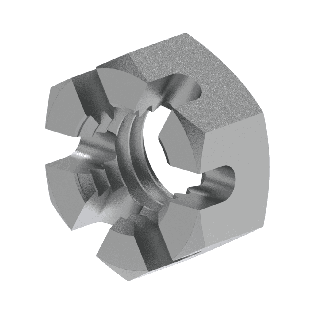 Imperial Slotted Pinion Hex Nuts